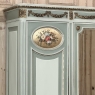 Antique Italian Neoclassical Painted Triple Armoire