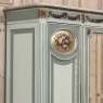 Antique Italian Neoclassical Painted Triple Armoire