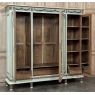 Antique Italian Neoclassical Painted Triple Armoire