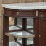 Antique French Louis XVI Mahogany Buffet with Carrara Marble