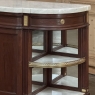 Antique French Louis XVI Mahogany Buffet with Carrara Marble