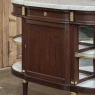 Antique French Louis XVI Mahogany Buffet with Carrara Marble