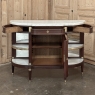 Antique French Louis XVI Mahogany Buffet with Carrara Marble