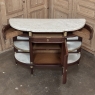 Antique French Louis XVI Mahogany Buffet with Carrara Marble