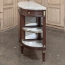 Antique French Louis XVI Mahogany Buffet with Carrara Marble