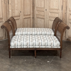 Pair Antique French Neoclassical Day Beds ~ Chaise Lounges