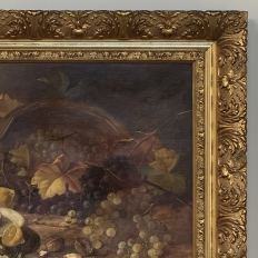 19th Century Framed Oil on Canvas of Still Life