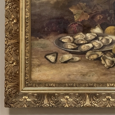 19th Century Framed Oil on Canvas of Still Life