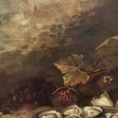 19th Century Framed Oil on Canvas of Still Life