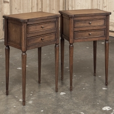 Pair Antique French Directoire ~ Neoclassical End Tables - Nightstands