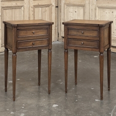 Pair Antique French Directoire ~ Neoclassical End Tables - Nightstands