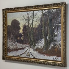 Antique Framed Oil Painting on Canvas by Louis Garot (1875-1936)