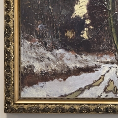 Antique Framed Oil Painting on Canvas by Louis Garot (1875-1936)