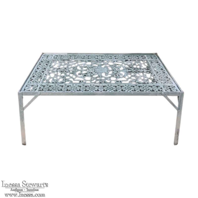 French Iron Panel Coffee Table