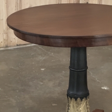 19th Century French Second Empire Mahogany Round End Table