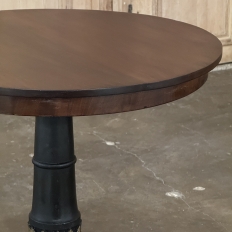 19th Century French Second Empire Mahogany Round End Table