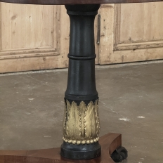 19th Century French Second Empire Mahogany Round End Table