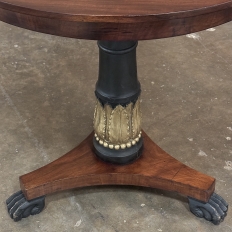 19th Century French Second Empire Mahogany Round End Table