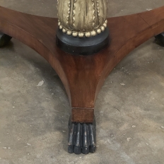 19th Century French Second Empire Mahogany Round End Table