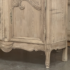 19th Century French Normandie Buffet a Deux Corps in Stripped Pine