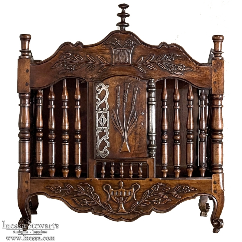 19th Century Country French Walnut Pannetiere ~ Breadbox