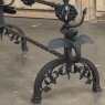 19th Century Gothic Revival Wrought Iron & Glass Sofa Table ~ Console