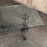 19th Century Gothic Revival Wrought Iron & Glass Sofa Table ~ Console