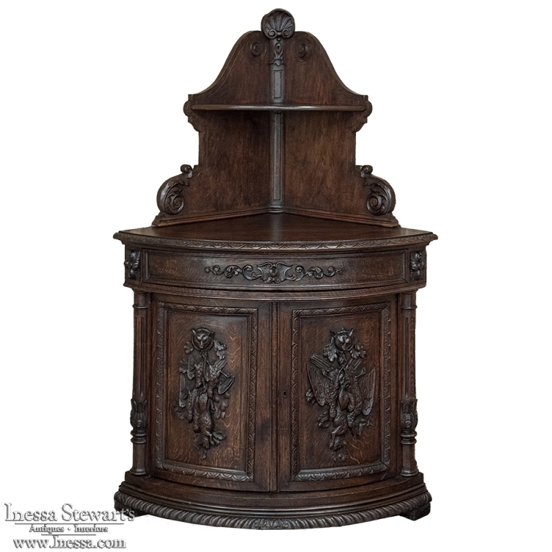 19th Century French Renaissance Revival Corner Cabinet ~ Confiturier