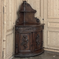 19th Century French Renaissance Revival Corner Cabinet ~ Confiturier