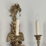 Pair Antique French Louis XVI Bronze Wall Sconces