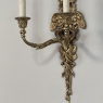 Pair Antique French Louis XVI Bronze Wall Sconces