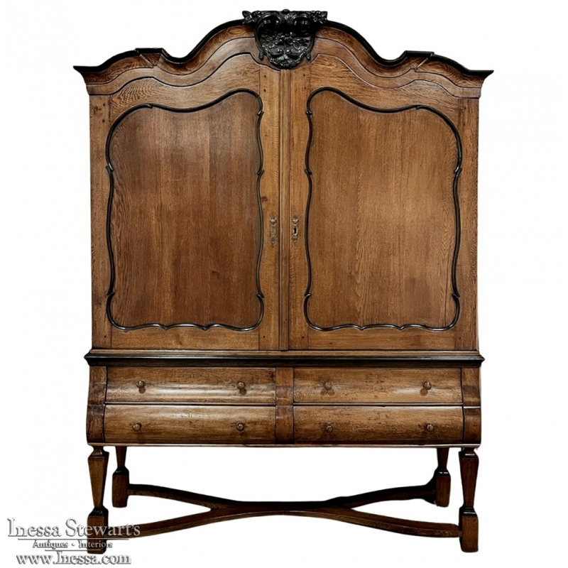 Early 19th Century Raised Dutch Wardrobe