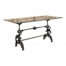 19th Century Gothic Revival Wrought Iron & Glass Sofa Table ~ Console