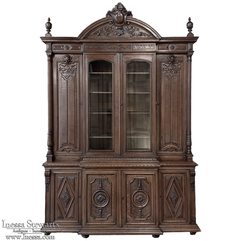 19th Century French Renaissance Grand Bookcase, ca.1870