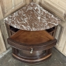 19th Century French Louis XVI Rosewood Marble Top Corner Vitrine ~ Cabinet