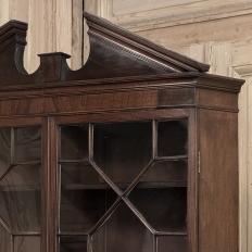 19th Century English Sheraton Mahogany Secretary ~ Bookcase