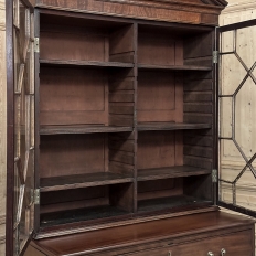 19th Century English Sheraton Mahogany Secretary ~ Bookcase