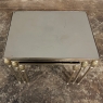 Mid-Century French Smoked Glass Brass Nesting Tables