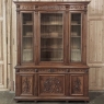 19th Century French Louis XVI Neoclassical Walnut Triple Bookcase