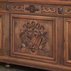 19th Century French Louis XVI Neoclassical Walnut Triple Bookcase