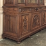 19th Century French Louis XVI Neoclassical Walnut Triple Bookcase