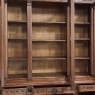 19th Century French Louis XVI Neoclassical Walnut Triple Bookcase