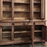 19th Century French Louis XVI Neoclassical Walnut Triple Bookcase