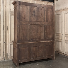 19th Century French Louis XVI Neoclassical Walnut Triple Bookcase