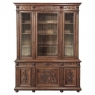 19th Century French Louis XVI Neoclassical Walnut Triple Bookcase