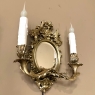 Pair Antique French Louis XVI Bronze Wall Sconces