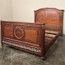 Antique French Louis XVI Mahogany QUEEN Bed with Ormolu