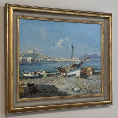 Antique Framed Oil Painting on Canvas by Massimo Salvati