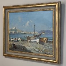 Antique Framed Oil Painting on Canvas by Massimo Salvati