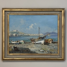 Antique Framed Oil Painting on Canvas by Massimo Salvati